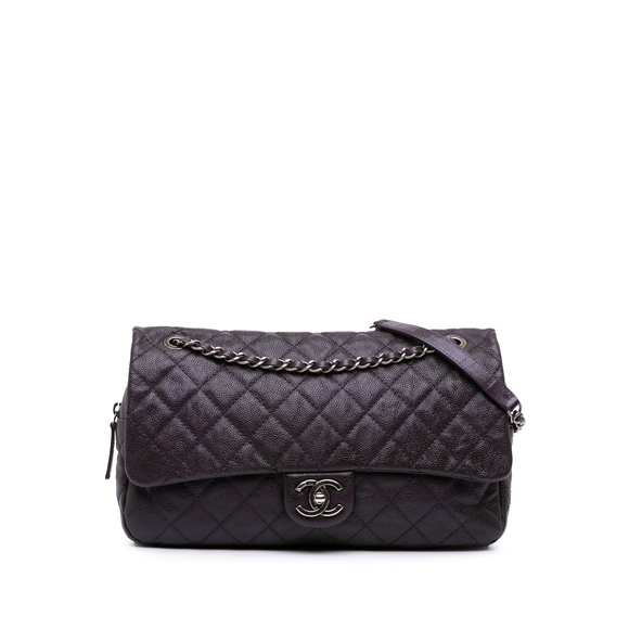 Pre-Loved Chanel Jumbo Quilted Caviar Easy Flap - Picture 1 of 12
